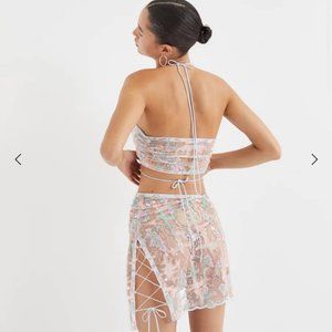 For love & Lemons Monique Mini Skirt & Top
